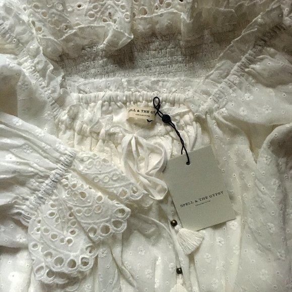 Spell “Daisy Chain” smocked eyelet mini dress — BNWT - Picture 10 of 10